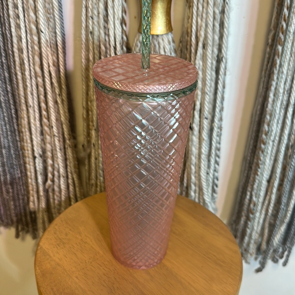 Starbucks Pink and Green Tumbler